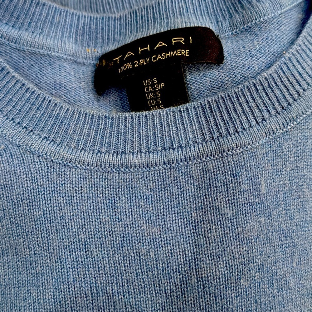 TAHARI 100% 2-Ply Cashmere Blur Sweater Size S